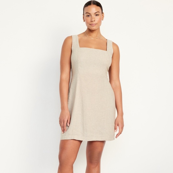 Old Navy Sleeveless Linen Blend Mini Dress - Picture 1 of 5